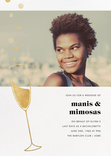 Champagne Flute (Photo) - Bachelorette Party Invitation by Paperless Post