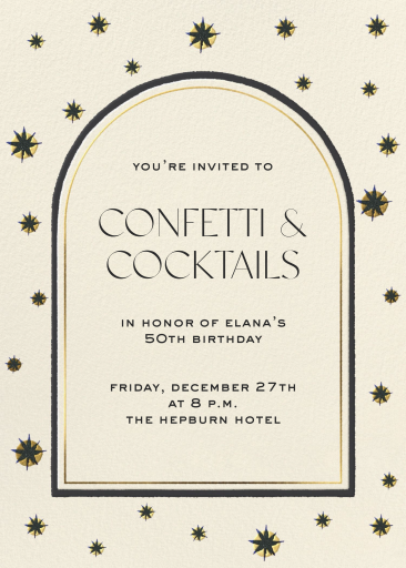 Gilded Night - 50th Birthday Invitation by Jungalow