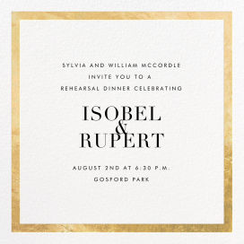 Editorial II (Square) - Rehearsal Dinner Invitation by Paperless Post