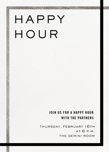 Overlapping Corners (Customizable Template) - Happy Hour Invitation by Paperless Post