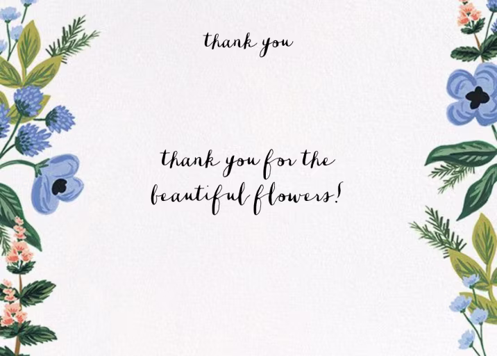 August Herbarium (Stationery) - Thank You Card by Rifle Paper Co.