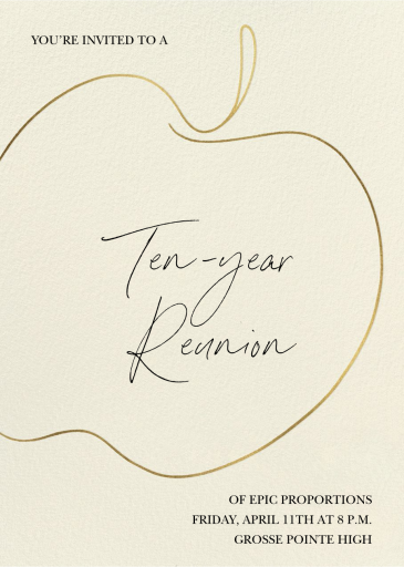 Good Apple - Class Reunion Invitation by Paperless Post
