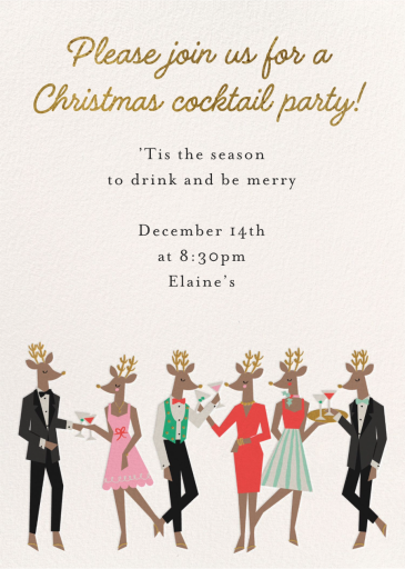 Reindeer Fete - Holiday Party Invitation by Meri Meri