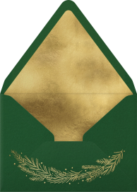 Gold Leaf Holly - Paperless Post Envelope