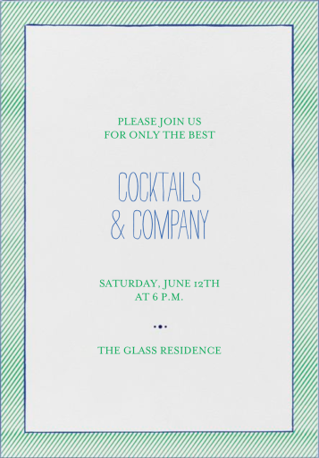 The Prepster - Cocktail Party Invitation by Mr. Boddington's Studio