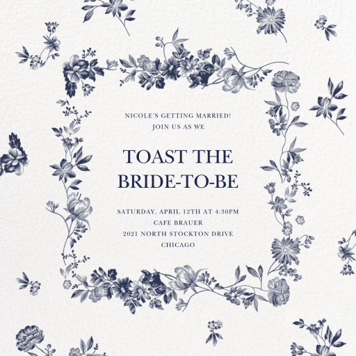 Royal Botanical - Bridal Shower Invitation by Oscar de la Renta