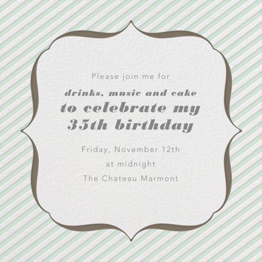 Circus Stripe - Invitation by Paperless Post