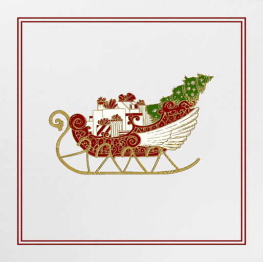 Sleigh Ivory - Christmas Card by Paperless Post