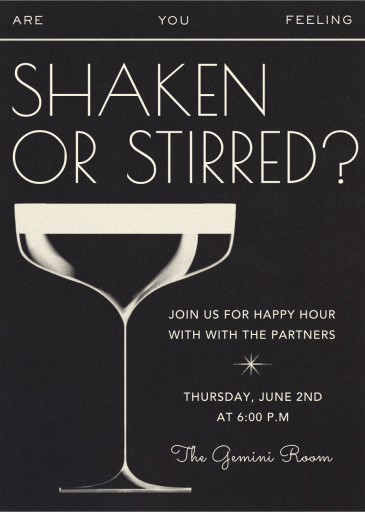 Velvet Coupe - Cocktail Party Invitation by Paperless Post