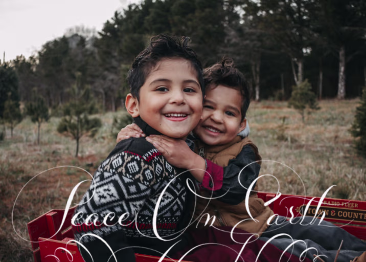 Peace on Earth Script Photo - New Year's Card by Bernard Maisner