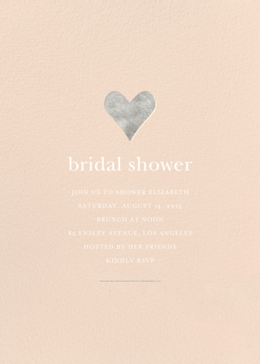 Foil Heart - Bridal Shower Invitation by Sugar Paper