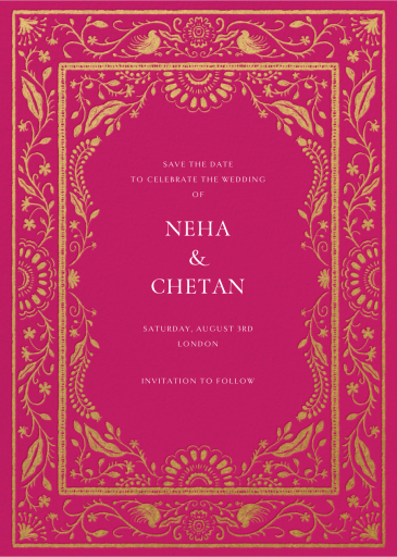 Kalamkari - Save the Date by Paperless Post