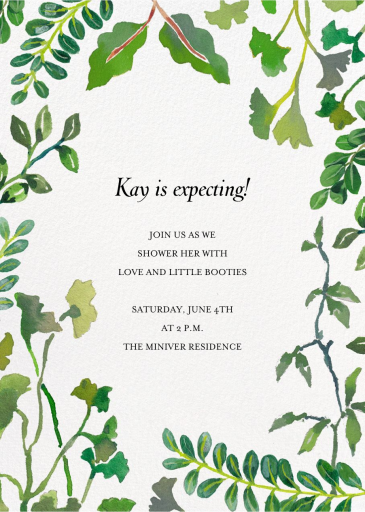 Grand Greens - Baby Shower Invitation by Happy Menocal