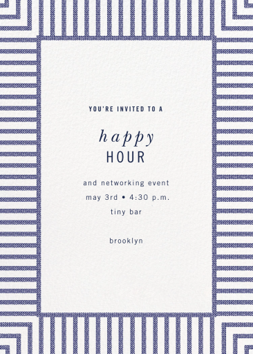 Seersucker Stripe - Happy Hour Invitation by kate spade new york