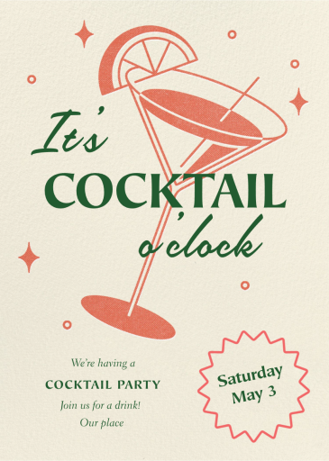 5 O’Clock Martini - Cocktail Party Invitation by Paperless Post
