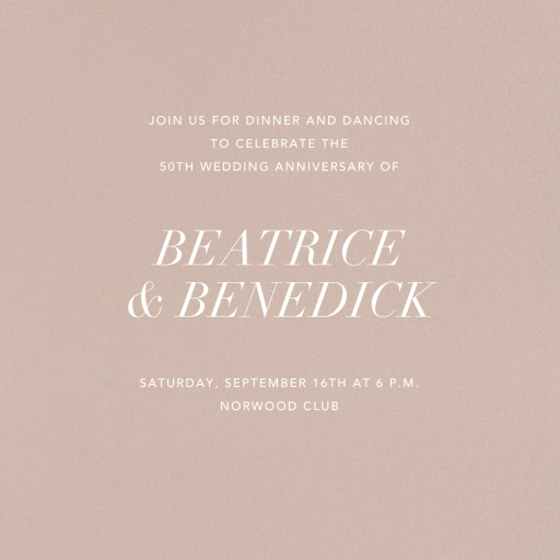 Love Struck - Photo - 50th Anniversary Invitation by Kelly Wearstler - Back