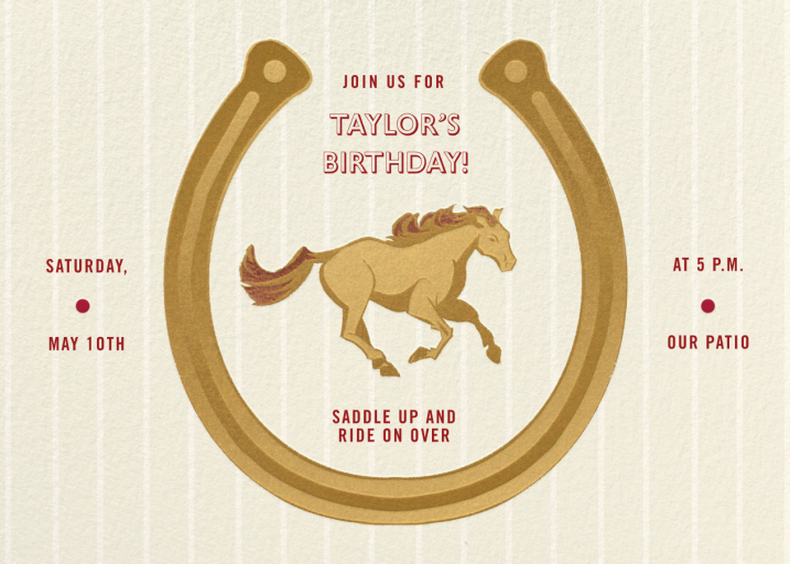 Golden Gallop by Paperless Post