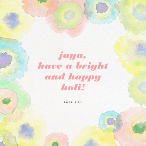 Watercolor Dye - Greeting Card by Paperless Post