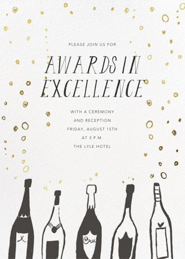 Uncorked - Awards Ceremony Invitation by Mr. Boddington's Studio