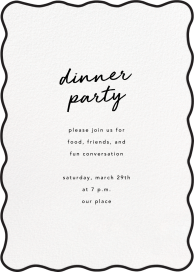 Black Wavy Edge - Party Invitation by Sugar Paper