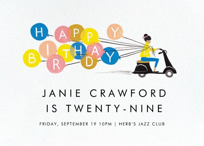 Birthday Scooter - Birthday Invitation by rifle-paper-co