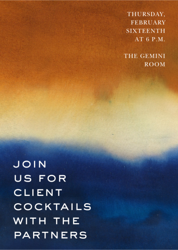 Colorful Canvas - Cocktail Party Invitation by Oscar de la Renta