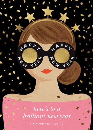New Year Girl - New Year's Card by Rifle Paper Co.