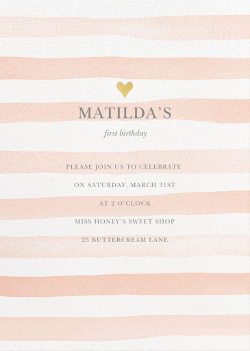 Light Stripes - First Birthday Invitation by Sugar Paper