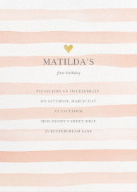 Light Stripes - First Birthday Invitation by Sugar Paper