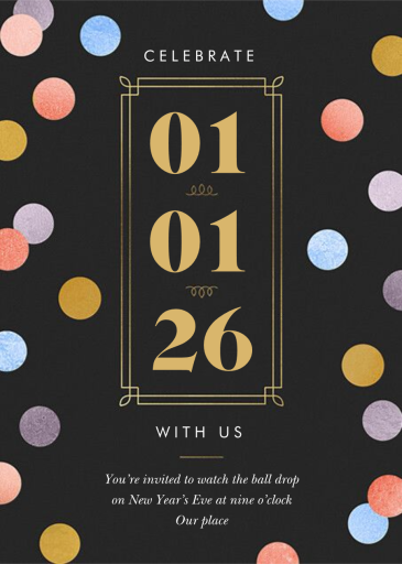 Confetti Date - New Year's Eve Invitation by Paperless Post