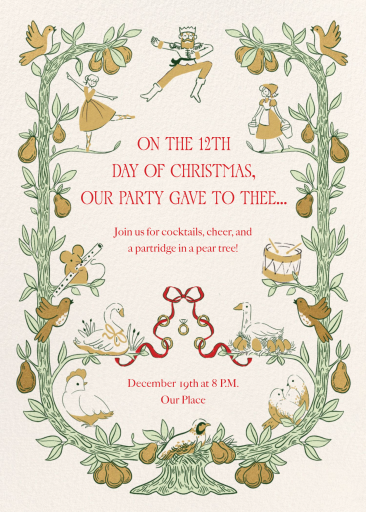 A Dozen Delights - Christmas Party Invitation by Paperless Post