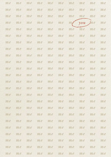 Thinking of You. For Once. - Greeting Card by Derek Blasberg