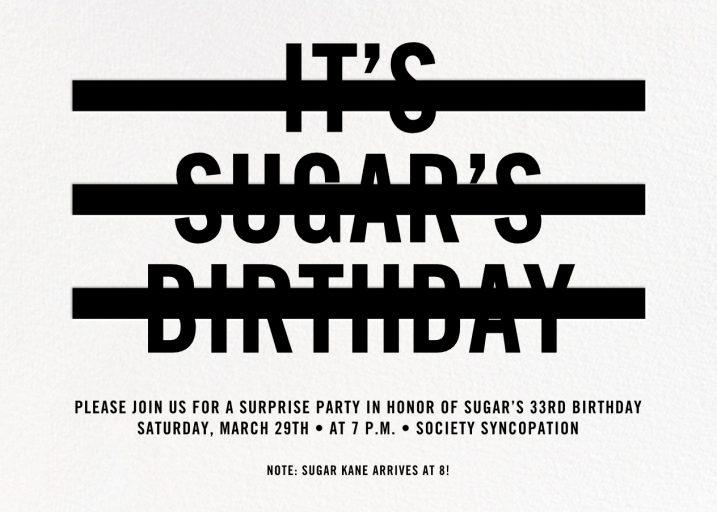 Redacted - Surprise Party Invitation by Paperless Post