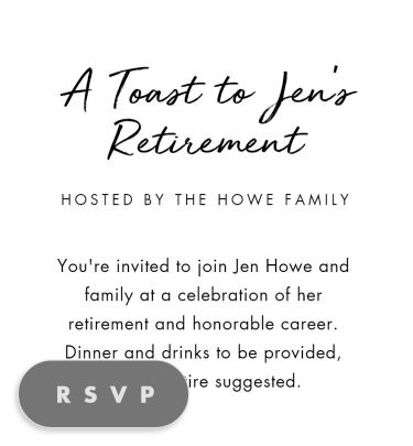 Retirement Invitations Send Online Instantly Rsvp Tracking