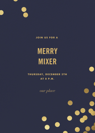 Gold Confetti Sprinkles Invitation