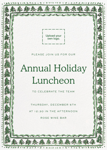 Fraser Fir Border (Paige Spearin) - Invitation by Dogwood Hill