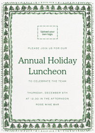 Fraser Fir Border (Paige Spearin) - Holiday Party Invitation by Dogwood Hill