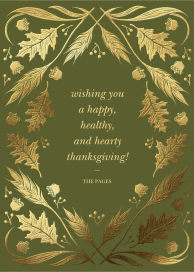 Foil Foliage - Thanksgiving Card by Paperless Post