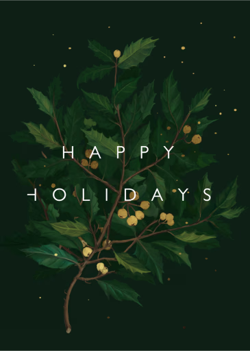 Holly Branch - Business Holiday Card by Paperless Post