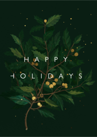 Holly Branch - Business Holiday Card by Paperless Post
