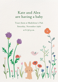 Garden Bunny - Baby Shower Invitation by Little Cube