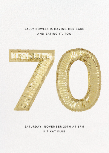 Shine - 70th Birthday Invitation by CONFETTISYSTEM
