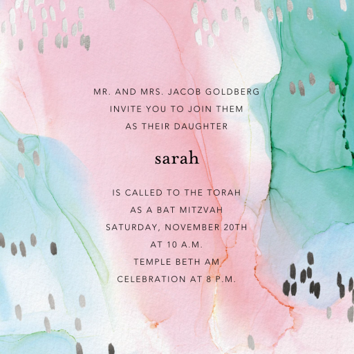 Watercolor Pastel - Religious Invitation by Ashley G