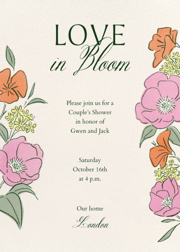 Floral Line Art Invitation
