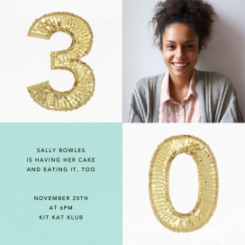 Shine Photo - 30th Birthday Invitation by CONFETTISYSTEM