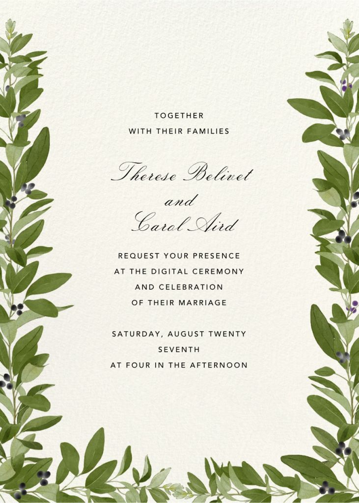 Lush Vines Invitation