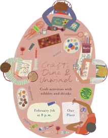 Craft Table - Party Invitation by Maisy Summer