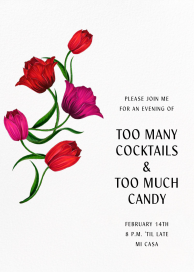 Bright Tulips - Galentine's Day Invitation by Carolina Herrera