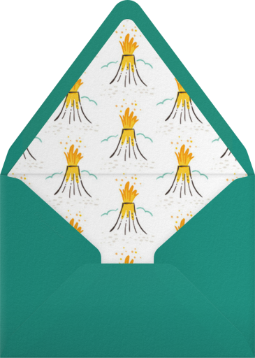 Cute Dinosaurs and Cactus Invitation Envelope