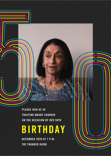 Neon Decades - Birthday Invitation by Paperless Post